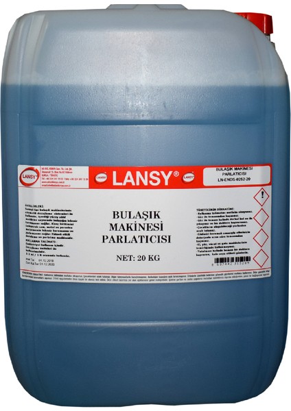 Bulaşık Makinesi Parlatıcısı 20 kg