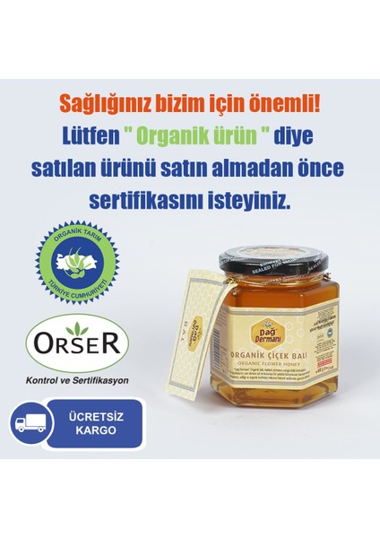 Organik Süzme Çiçek Balı 400 gr.