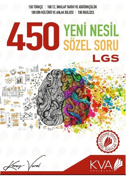 Koray Varol Akademi 8.Sınıf LGS 450 Yeni Nesil Sözel Soru Bankası