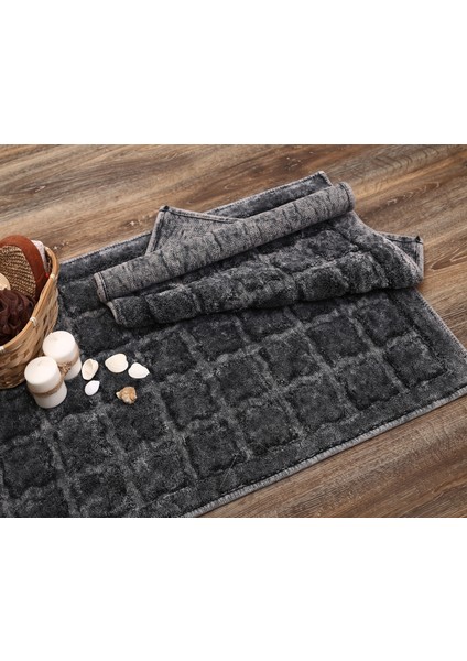 Alanur Bergama Eskitme Cotton 2 Li Paspas Antrasit
