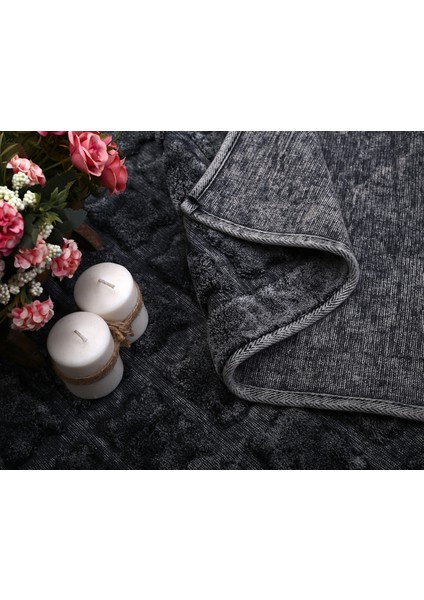 Alanur Bergama Eskitme Cotton 2 Li Paspas Antrasit