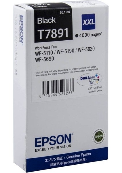 T7891XXL-C13T789140 Muadil Siyah Kartuş fiyatları