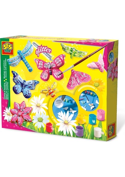 Kalıba Dök Ve Boya - Kelebekler - Simli