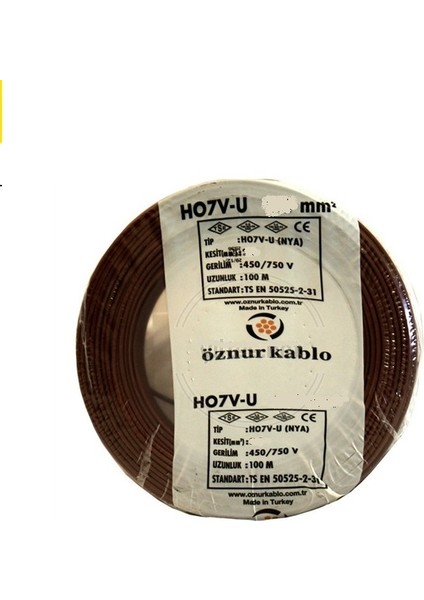 Kablo 10 Mm Nya Kahverengi 10 Metre