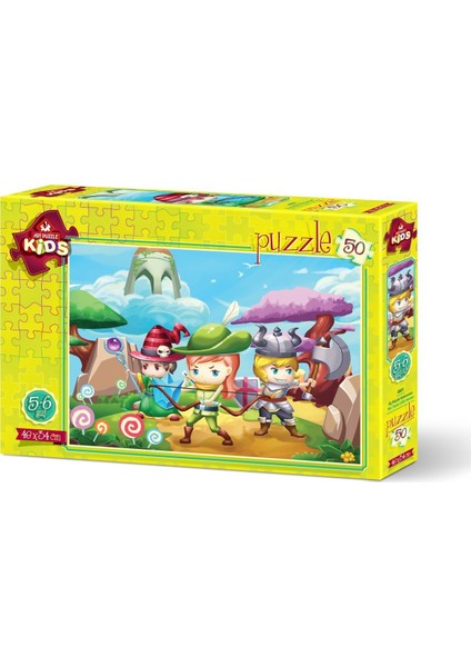 Art Çocuk Puzzle Üç Küçük Kahraman 50 Parça Puzzle