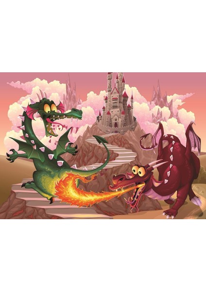 Art Çocuk Puzzle Ejderhalar 50 Parça Puzzle