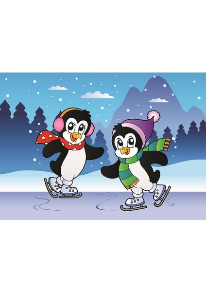 Art Çocuk Puzzle Penguenler 12+24 Parça Puzzle