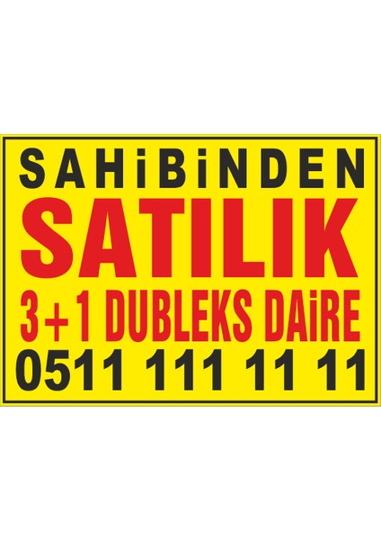 Sahibinden Satılık 3+1 Dubleks Daire Afişi