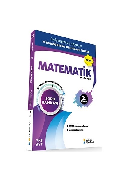 YKS AYT - Matematik Soru Bankası Kazanım Odaklı Hızlı Tekrar - Tahsin Topçu