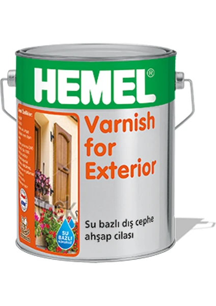 Hemel Varnish For Exterior Su Bazlı Aqua Cila Dış Mekan 2.5 Lt