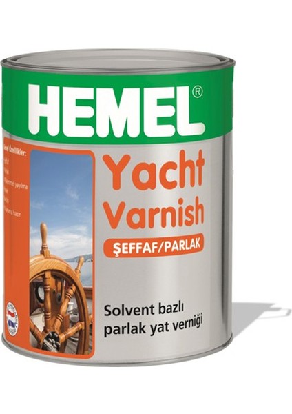 Hemel Yacht Varnish Solvent Bazlı Parlak Cila Dış Mekan 0,75 Lt Yat Verniği