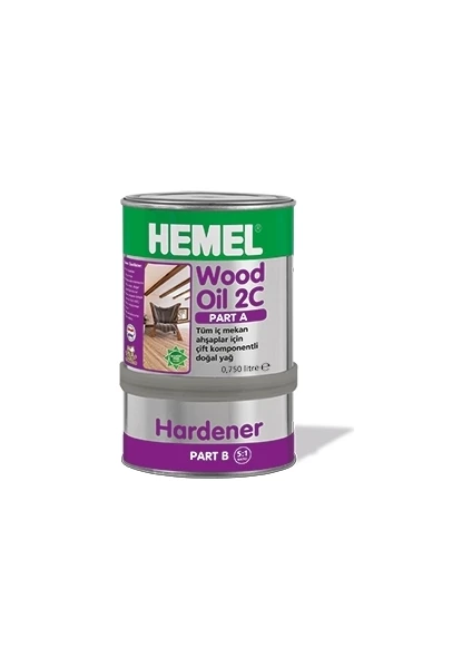 Hemel Wood Oil 2C Set Yağ İç Mekan 0,90 Lt