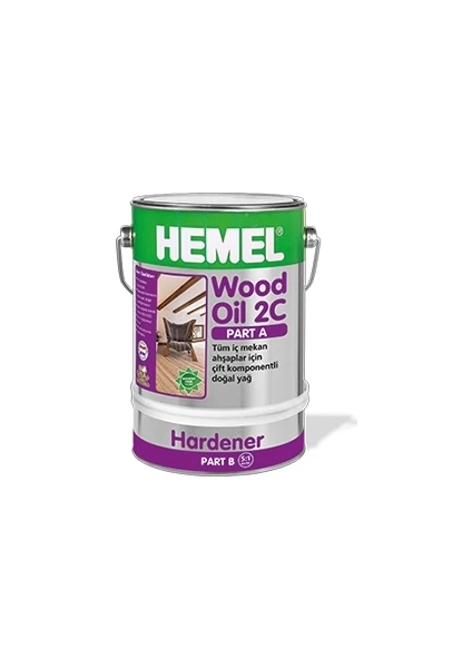 Hemel Wood Oil 2C Set Yağ İç Mekan 3 Lt