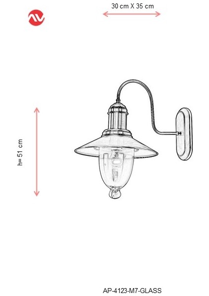 AP-4123-M7-GLASS Eskitme Kaplama Aplik