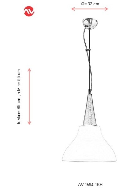 AV-1594-1KB Krom Kaplama Sarkıt