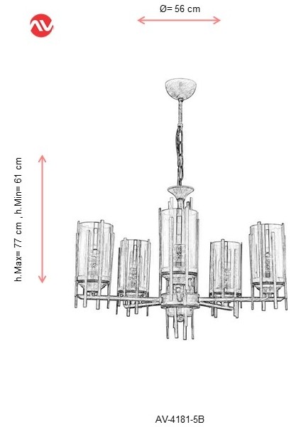 AV-4181-5B Beyaz Boyalı Modern Avize fiyatları
