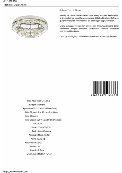 AR-60077-D50 Krom Kaplama Armatür fiyatları