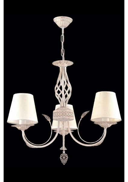AV-65112-3F Ferforje Boyalı Klasik Avize E14 Metal 55cm
