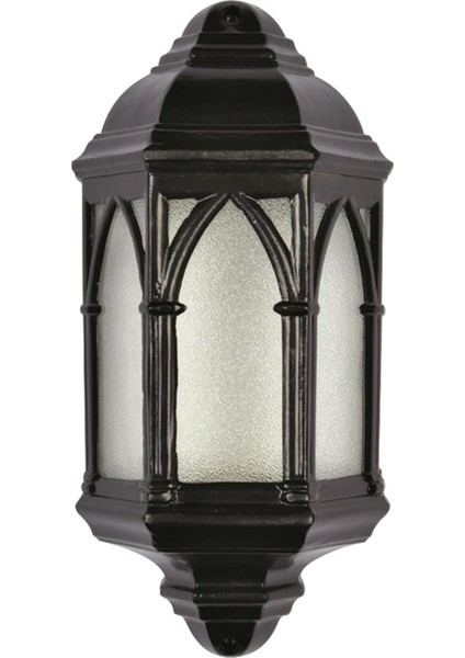 BFE-68070-BSY-OP Siyah Boyalı Dış Mekan Aydınlatma E27 Aluminyum Polikarbon Cam 17cm