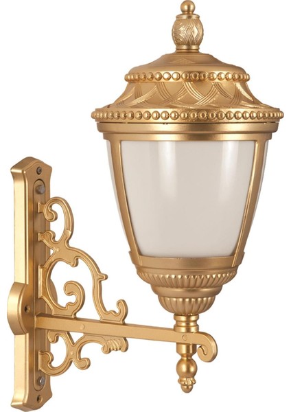 BAP-68042-BSA-M2-OP Sarı Boyalı Dış Mekan Aydınlatma E27 Aluminyum Polikarbon Cam 48x28cm