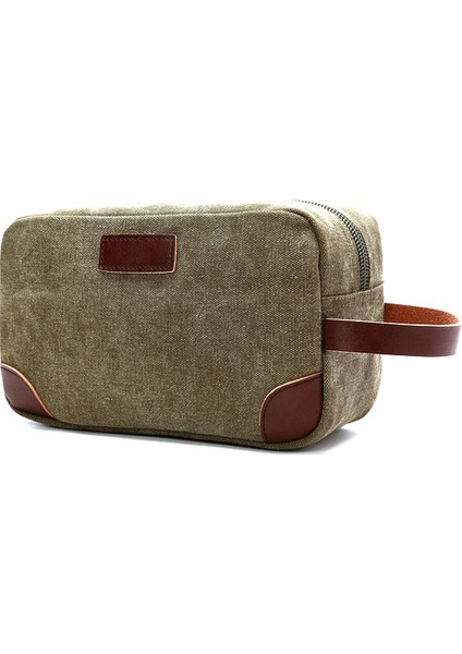 Kanvas Haki Yeşil Mini Seyahat Çantası