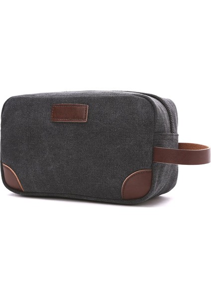 Kanvas Siyah Mini Seyahat Çantası