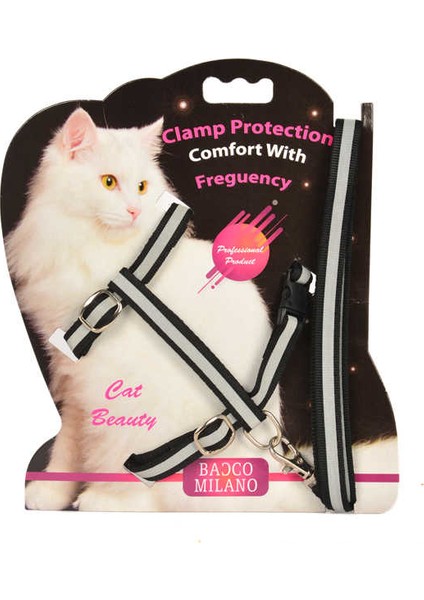 Pet Preety Bacco Milano Reflektörlü Kedi Göğüs Tasması