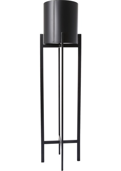 Metal Siyah Dekoratif Ayaklı Saksı Ferforje Ayaklı 24 x 83 cm fırsatları