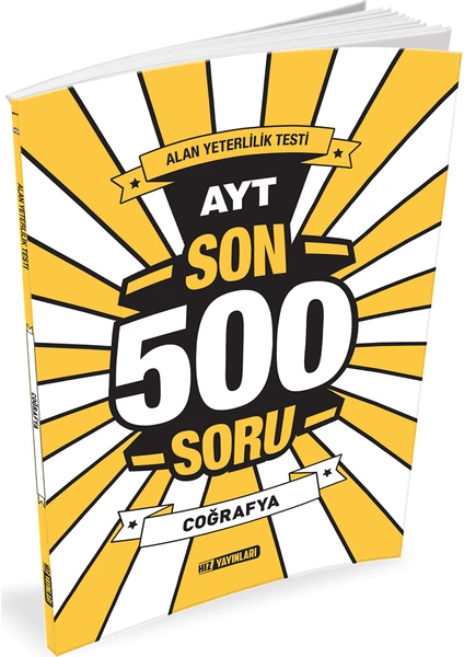 Hız Yayınları AYT Coğrafya Son 500 Soru