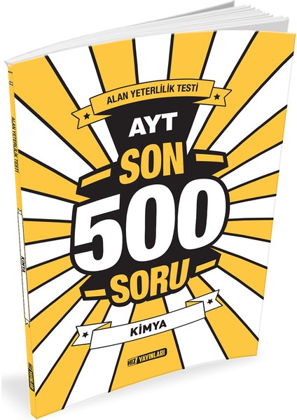 Hız Yayınları AYT Kimya Son 500 Soru