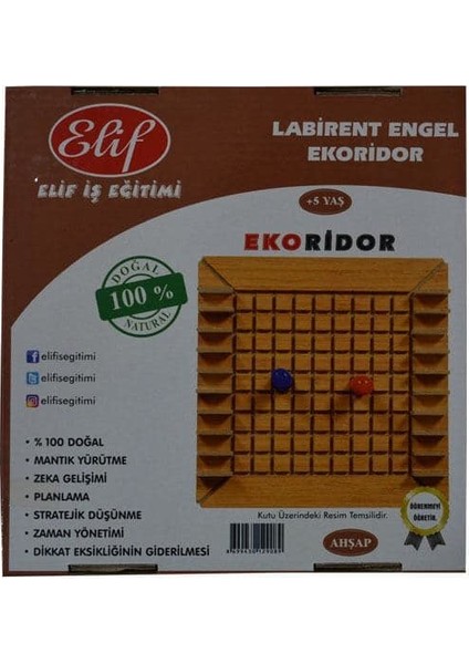 Ahşap Koridor Zeka Geliştirici Taktik Oyunu