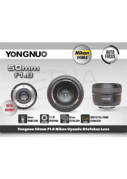 D3500 Yongnuo 50Mm F1.8 Fotoğraf Makinesi