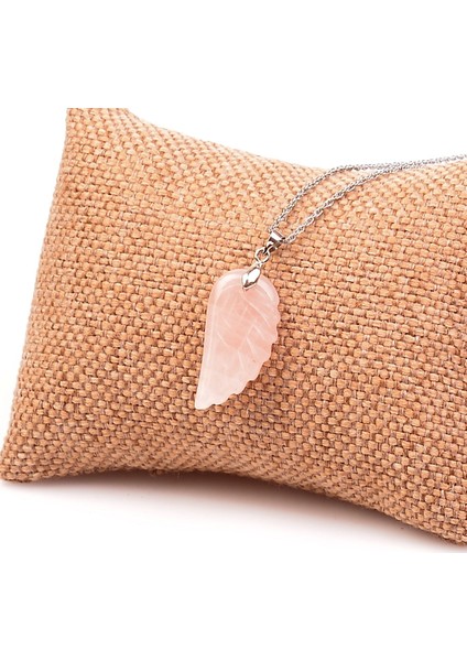 Pembe Kuvars Taşı Kanat Kolye fiyatları