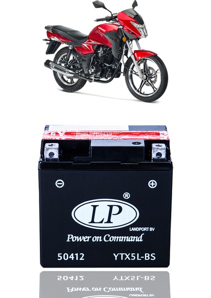 Ytx5L-Bs Lp 12 V 4 Amper Motosiklet Aküsü
