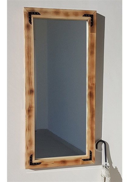 NEOSTİLL -Doğal Ahşap Dekoratif Salon Duvar Ayna 110x50 Eskitme fırsatları
