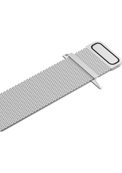 Apple Watch Uyumlu İçin 42-44 mm Gümüş Milanese Mıknatıslı Kordon