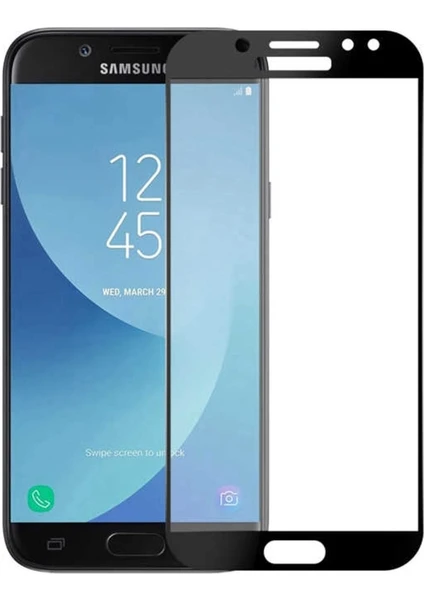 Samsung Galaxy J7 Pro J730 (Ön) 5D Full Siyah Nano Premium Dayanıklı Ekran Koruyucu