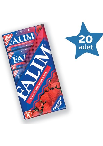 Çilek Aromalı Sakız Multipack (7G*5 Adet) 20 Adet