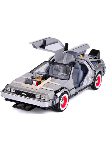 Geleceğe Dönüş Seri 3 Metal Model Araba Efsane Delorean 1:24Ölçek