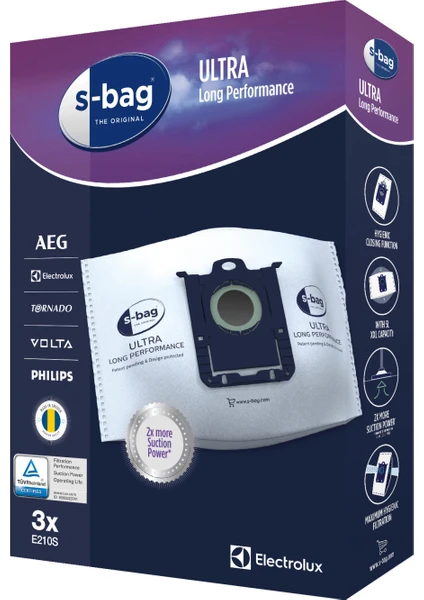 & Elecrolux S-Bag Ultra Long Performance 5 Litre Toz Torbası