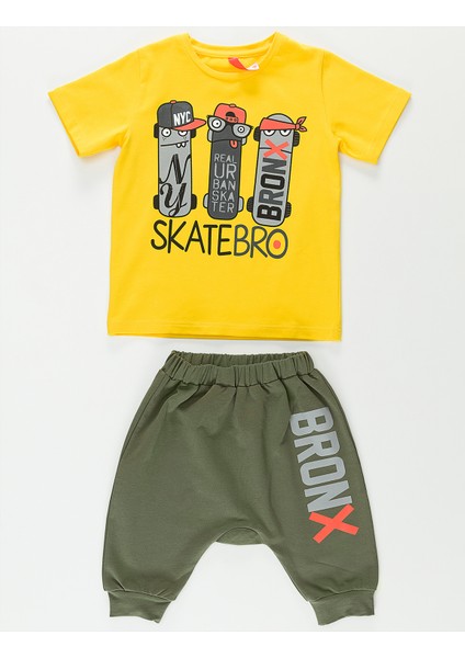 Bronx Erkek Çocuk T-shirt Kapri Şort Takım modelleri