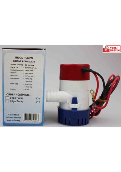 Bilge 360 24 Volt Sintine Pompası