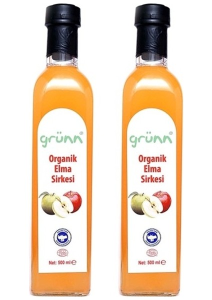 Grünn Organik Elma Sirkesi 2' Li