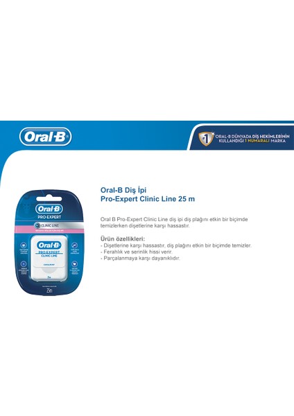 Diş İpi Pro-Expert Clinic Line 25 m 2 adet fiyatları