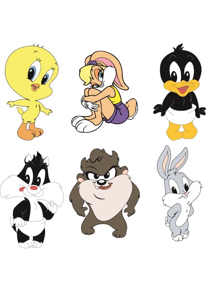 Sticker Master Baby Looney Tunes Duvar Çocuk Odası Sticker Oto Motor Pc Etiket