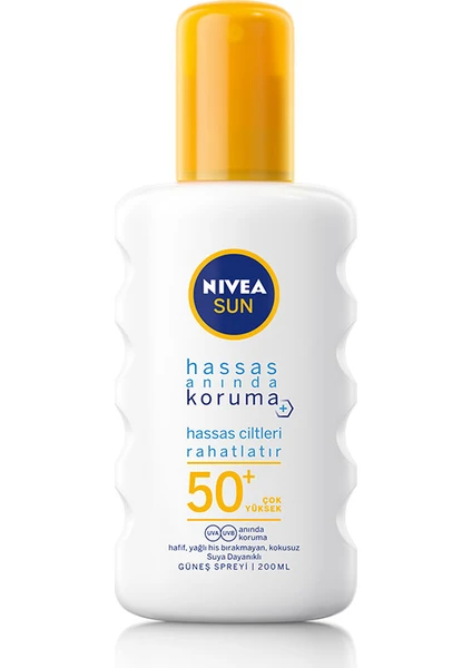 Sun Hassas Anında Koruma Hassas Ciltlere Özel Spreyi Gkf 50+ 200 ml