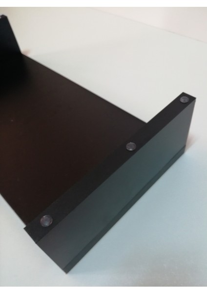 Masa Üstü Ekran Monitör Altı Yükseltici Sehpa Stant Organizer Siyah Yükseklik 6 cm