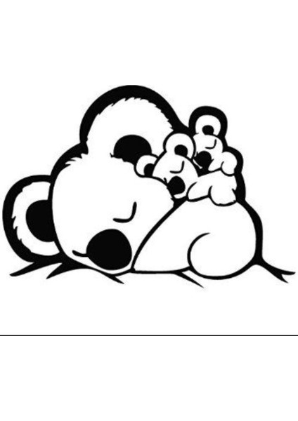 Areksan Anne Ve Yavruları Duvar Sticker