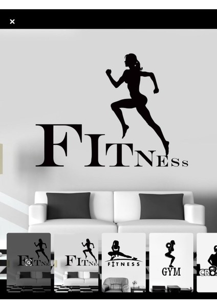 Areksan fitness duvar sticker