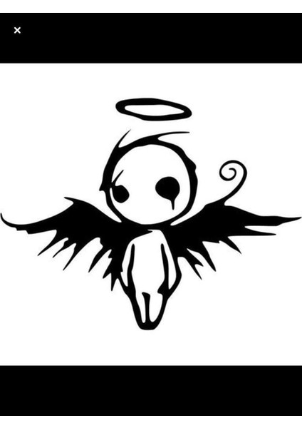 Areksan Kanatı Kırık Melek Duvar Sticker 50 cm